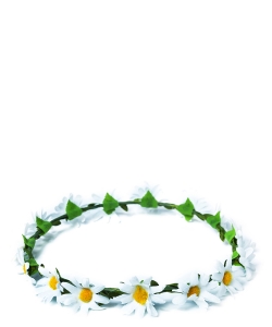 Bridal Party Festival Daisy Flower Headband HN320067 IVORY